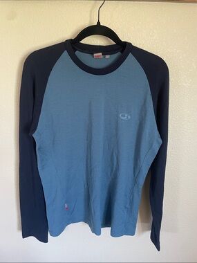 Icebreaker Men’s Merino Wool Base Layer Bodyfit 260 Two-Tone Long Sleeve Outdoor